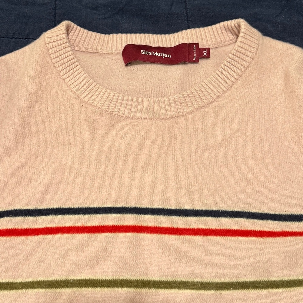 Sies Marjan pink striped sweater - Picture 3 of 4